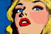 draw a retro pop art roy lichtenstein style