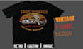create vintage tshirt design for clothing brand