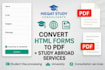 create a professional web form that generates a custom PDF