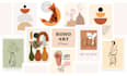 provide 200 boho wall art bundle l instant download l commercial use