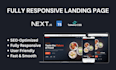 build an SEO optimized, fast, user friendly nextjs landing page