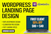do wordpress landing page design, wordpress one page website, home page design