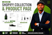 create shopify collections, product variants, swatches and product page layout