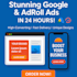 design stunning google ads or adroll ads
