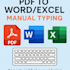 convert or retype PDF to word or excel manually