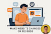 do any changes on your html, wordpress website