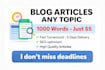 write 1000 words about anything