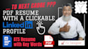 create an ats resume with a clickable linkedin design