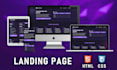 create responsive landing page in HTML and CSS
