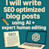 seo blog posts with ai writing and expert human editing
