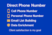 direct phone, cell number, data enrichment, and b2b leads