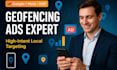 run geofencing ads for local store or event promotion location based ads