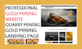 design professional gold mining quarry mining website gold mining landing page