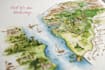 do custom watercolor wedding map