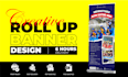 make roll up banner design custom retractable banner