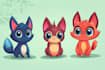 create cartoon vector animal in a simple style