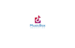 design awesome combining music boxes logo