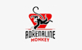 design surprising adrenaline monkey logo