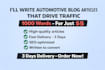 write 1000 words about auto and transportation