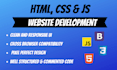 create a responsive HTML CSS  and javascript website or landing page
