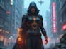 design cyberpunk and fantasy character splash art