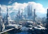 do a cyberpunk futuristic city art