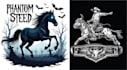 do high quality horror ghost rider horse logo