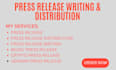 do press release writing, PR distribution, submit press release