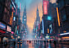 do cyberpunk futuristic city art