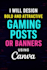 design bold and attractive gaming posts banners using canva