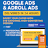design stunning google ads or adroll ads within 1 day