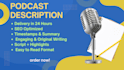write detailed and catchy podcast descriptions