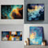 create unique printable digital oil paint abstract wall art design