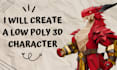 create a low poly 3d character