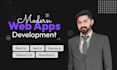 design and develop web apps, react js, next js, express js