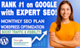 do monthly wordpress SEO service for google ranking