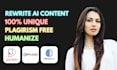 manually rewrite, paraphrase, or humanize ai content