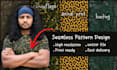 design camouflage repeat pattern for textile fabric in 24 hours
