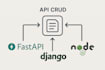 create API crud in fastapi,django and node js