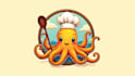do awesome octopus, pate, animal mascot logo
