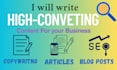 provide website copywriting and SEO website content