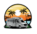 design modern awesome rv van logo