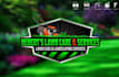 do modern grass trimming landscape and lawn care logo