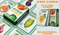 do kids card game, educational animal flashcards design memo card as a 2d artist
