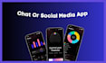 develop a chat or social media app with messaging and profile features