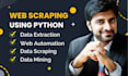do python web scraping, data extraction and data mining