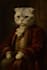 create a royal pet and owner portrait in a majestic style