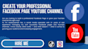 create professional facebook page and youtube channel