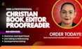 do christian book editing and proofreading, KDP manuscript