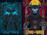 illustrate dark art psychedelic characters and creatures